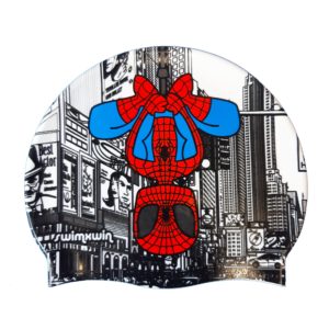 gorro spiderman blanco y gris